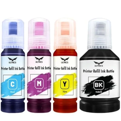Image of ULTRICS Printer Ink Refill, Universal Bulk Refillable Kit for Refilling Cartridges and CISS Systems Compatible with Epson Canon Brother HP Dell Lexmark Kodak Xerox