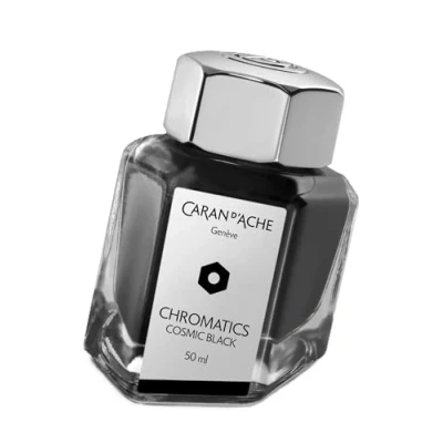 Image of Caran d&#039;Ache 50ml Chromatics Ink Bottle Cosmic Black