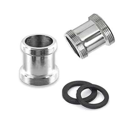 Image of HATOOLHA® 2pcs Brass Faucet Adapter, 22mm NPT Male to Thread, Tap Aerator Connector for Sink Water Purifier Adapter (M22 M22)