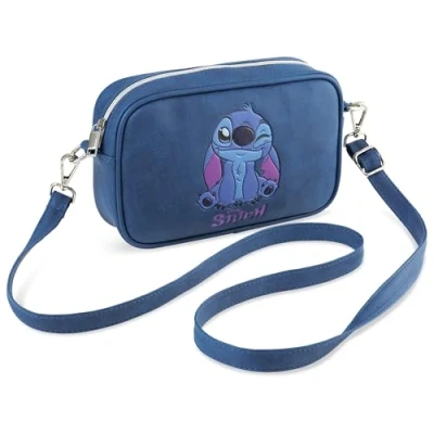 Image of Disney Stitch Girls Handbag, Shoulder Bag with Adjustable Strap Gifts (Blue)