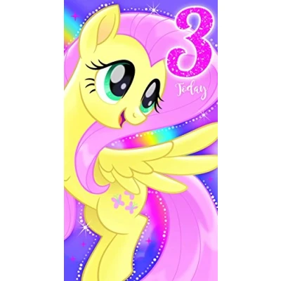 Image of My Little Pony MP032 Movie Age 3&quot; Birthday Card