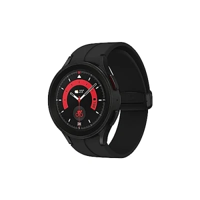 Image of Samsung Galaxy Watch5 Pro 45mm 4G LTE Smart Watch, Black Titanium, 3 Year Extended Warranty (UK Version)
