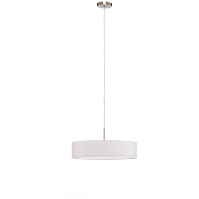 Image of Lindby pendant light Sebatin, Ø 50 cm, white, fabric, E27
