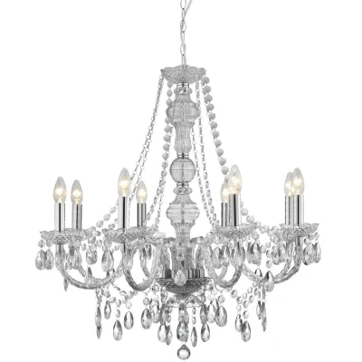 Image of Marie Therese 8 Light Chandelier Chrome Finish