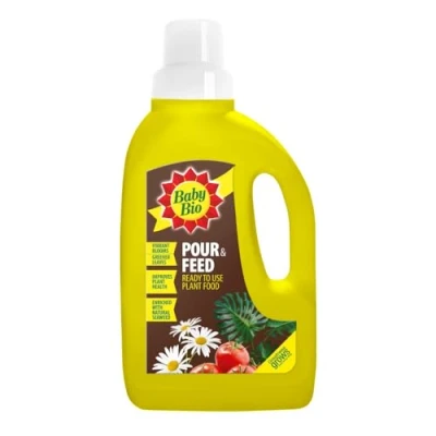 Image of Baby Bio Pour &amp; Feed Liquid Plant Food, 1L Ready to Use Houseplant Food with Seaweed Extract Stimulate Healthy Growth and Vibrant Flowering Indoor Nutrition