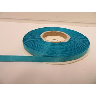 Image of 1 roll of 7mm Satin Ribbon x 25 metres Sky Light Blue Double Sided 7 mm