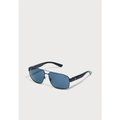 Image of Polo Ralph Lauren Sunglasses, Men&#039;s, Size: 62, Shiny navy blue/shiny yellow