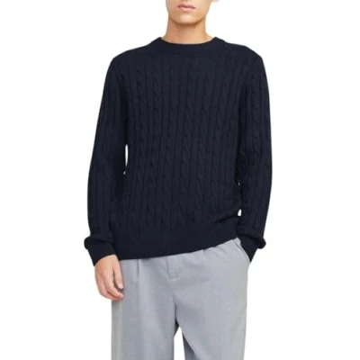 Image of Jack &amp; Jones Jjeross Jumper, Men&#039;s, Size: XXL, Navy blazer