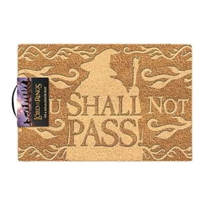 Image of Pyramid Lord Of The Rings You Shall Not Pass Embossed Doormat