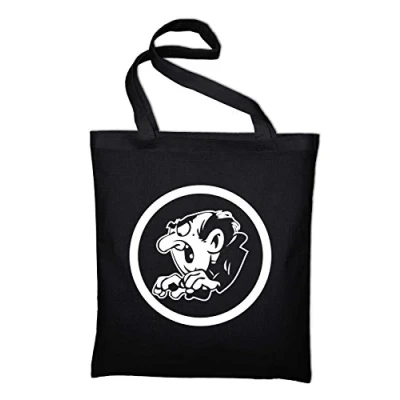 Image of Styletex23 Gargamel Canvas Tote Shopper Bag Unisex, Black