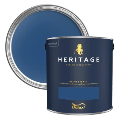 Image of Dulux Heritage Velvet Matt Paint, Deep Ultramarine 2.5L