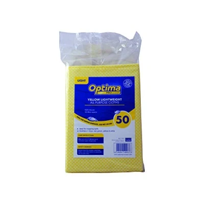 Image of Optima Proclean 50 All Purpose Cloths, General Cleaning, Made In UK, x 36 cm, Yellow
