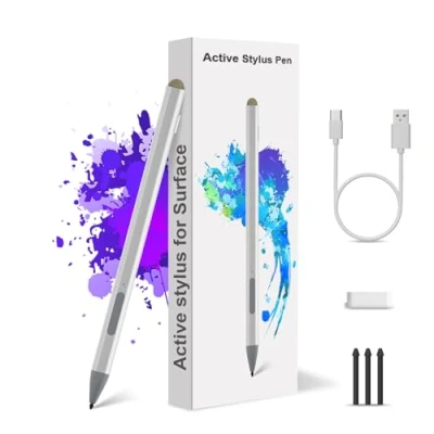Image of Surface Pen Windows Stylus for Microsoft Pro 7/8/9/X/6/5/4 Compatible with Pro/Book/Laptop/Go/Studio, Palm Rejection and Rechargeable, 4096 Pressure Sensitivity Digital Pens