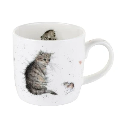 Image of Wrendale Designs &#039;Cat and Mouse&#039; Mug