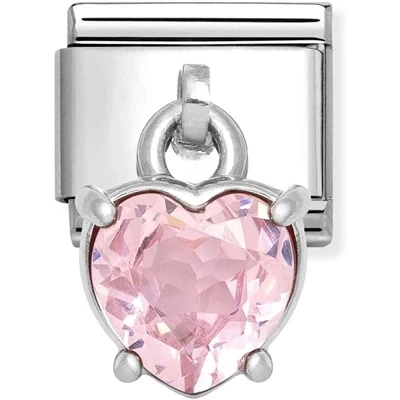 Image of Nomination Pink Heart Crystal Charm