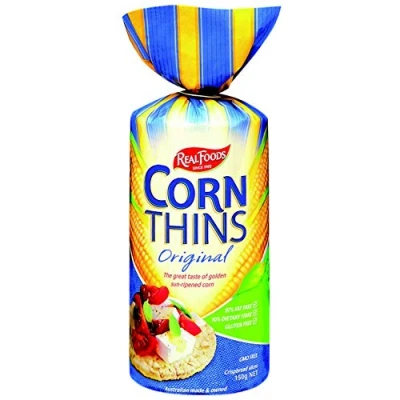 Image of REAL FOODS Corn Thins Original 150g (PACK OF 6)