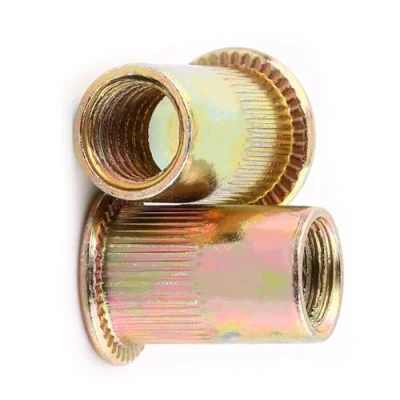 Image of M3 M12 Carbon Steel Flat Threaded Rivet Nut Flange Rivnut Nutsert Fastener,Pack of 100/20Pcs (M8/20pcs)