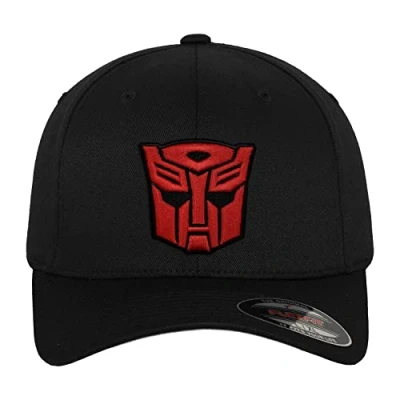 Image of Transformers Officially Licensed Autobots 3D Patch Flexfit Baseball Cap (Black), Small/Medium