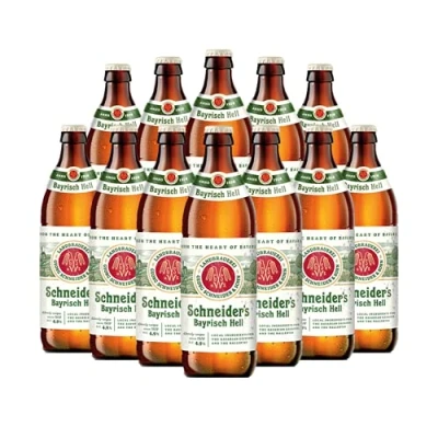 Image of Schneider Weisse Bayrisch Hells German Lager 500ml Bottles (12 Pack) 4.9% ABV