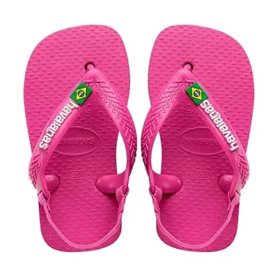 Image of Havaianas Baby Brasil Logo Ii Rose Gum/Rose Gum 20
