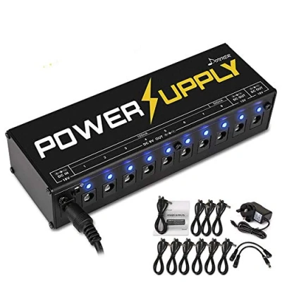 Image of Donner Power Supply, Guitar Pedal Supply 10 Isolated DC Output for 9V/12V/18V Effect Pedals (DP 1)