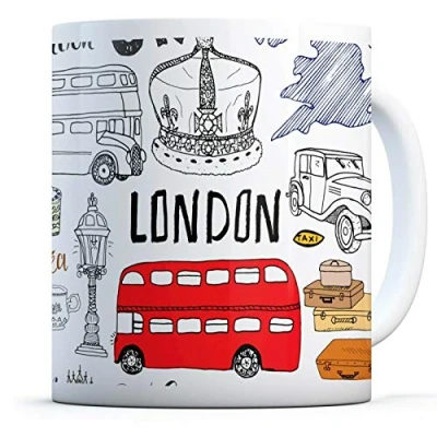 Image of London Attraction Drinks Mug Cup Kitchen Birthday Office Fun #14485