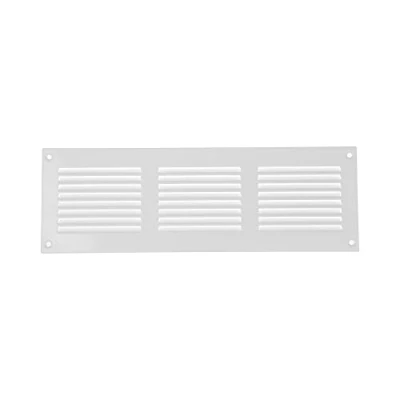 Image of 12&quot; x 4&quot; Inch / 300 100 mm White Air Vent Cover Steel Return Grilles for Ceiling and Sidewall HVAC with Insect Protection Screen (11.81 3.93 inch, White)