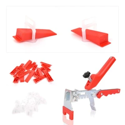 Image of HMSW 500PCS Tile Leveling System with Plier 2MM 400 Piece Spacers Clips and 100 Reusable Wedges