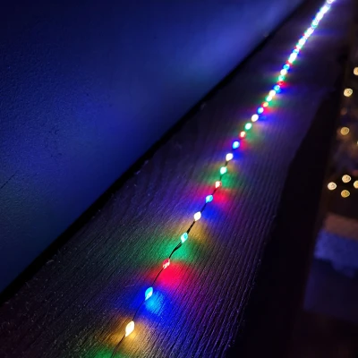 Image of 6.4m Compact MicroBrights Christmas Lights with 400 LEDs in Multi coloured