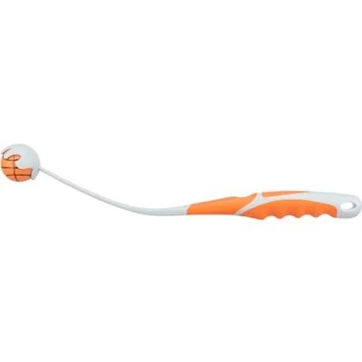 Image of Trixie Ball Catapult With For Dogs, ø 4.5 cm / 40 cm, Orange/Grey, Fetch, Foating Ball, Ergonomic Handle