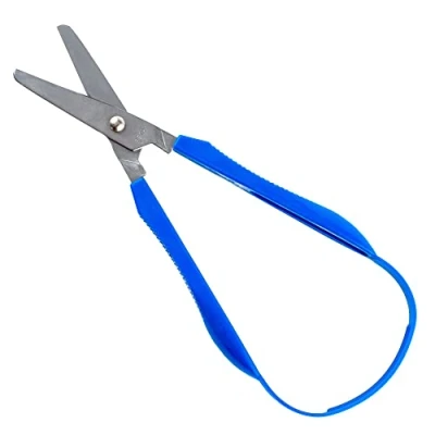 Image of PETA Easi Grip Scissors Stainless Steel and Polymer Loop Handle Self Opening Ergonomic to Increase Stability Ideal for Scissor Skills Development People with Weak or Poor Hand Strength 45mm Rounded Blade