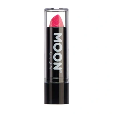 Image of Neon UV Glitter Lipstick by Moon Glow Hot Pink Bright Coloured Glows under