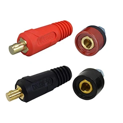 Image of RIVERWELD TIG Welding Cable Panel Connector Plug DKJ35 50 DKZ35 Dinse Quick Fitting 315Amp 4pcs