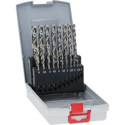 Image of Bosch Professional 19pc. HSS G ProBox Metal Drill Bit Set (for Steel, Ø 1 10 mm, Accessories Driver and Stand)