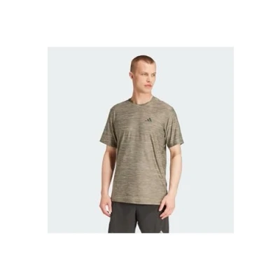 Image of adidas Men&#039;s Train Essentials Stretch Training Tee, Shadow Olive Mel./Black, M