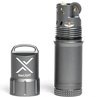 Image of EXOTAC Gunmetal titanLIGHT Waterproof Refillable Lighter (Aluminium)