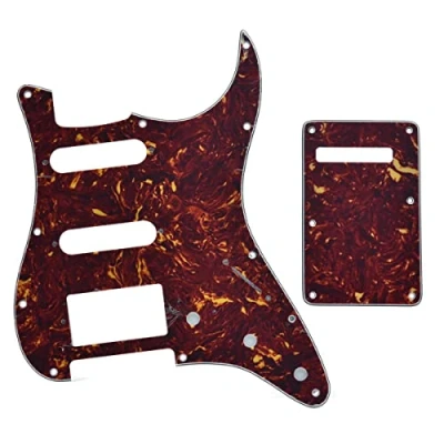 Image of Dopo Strat HSS Guitar Pickguard ST Back Plate Tremolo Cover for USA/Mexican FD Vintage Tortoise