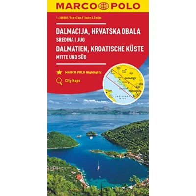 Image of Croatia Dalmatian Coast Marco Polo Map: 1:200 000: Wegenkaart Schaal 1 : 200.000 (Marco Wegenkaart)