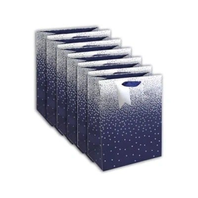 Image of Eurowrap Gift Bag Navy Ombre Large (Pack of 6) 30861 2C