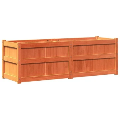 Image of vidaXL Garden Planter Wax Brown 150x50x50 cm Solid Wood Pine