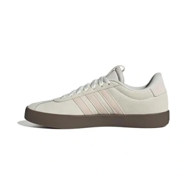 Image of adidas Women&#039;s VL Court 3.0 Shoes, White/Wonder Quartz/Gold met, 6 UK