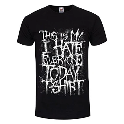 Image of Grindstore Men&#039;s This is My I Hate Everyone Today T Shirt Black