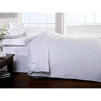 Image of Brighton Hill Egyptian Cotton Super King Size Bed White Duvet/Quilt Cover,