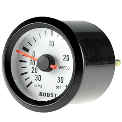 Image of Mintice™ Car Motor Vehicle Black Face 2&quot; 52mm Pointer Boost Gauge Psi In.Hg Meter LED Light