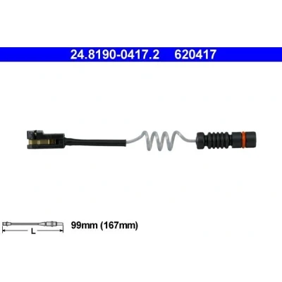 Image of 2D0919351A Brake Pad Wear Sensor ATE 24.8190 0417.2 MERCEDES BENZ: Sprinter 4 T Platform/Chassis, V Class, 3 Van