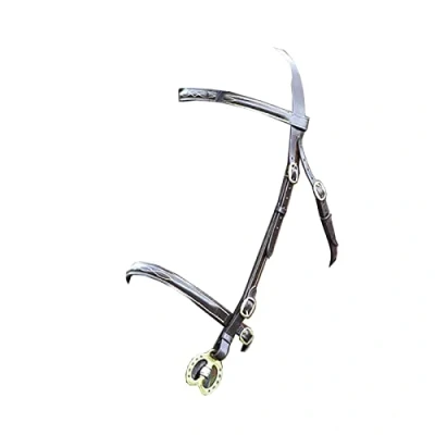 Image of Shires Blenheim Fancy Stitched Inhand Bridle Havana Cob