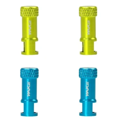 Image of FOMTOR Presta Valve Caps, Adapter, Tyre Caps for Bike, Cap with Core Removing Function, Bike Tire Dust Covers, Durable Alloy (Blue Green 4pcs)