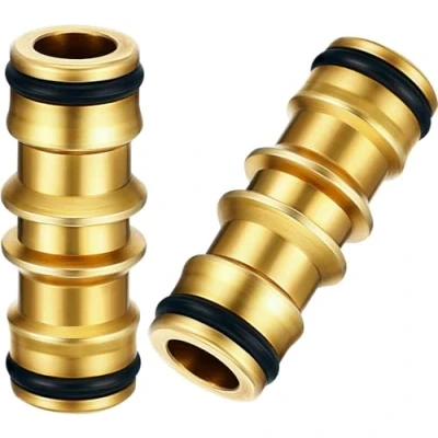 Image of Brass Double Male Hose Connectors Garden Tap End Connector Pipe for Join Tube