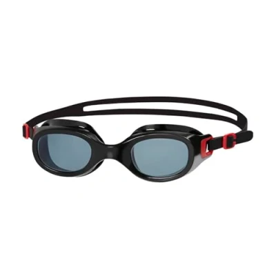 Image of Speedo Unisex Futura Classic Swimming Goggles Anti Fog, Red/Smoke, One Size