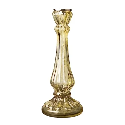 Image of CHEHOMA 51822330 Yellow Glass Candle Holder 58 x 42 39 cm